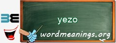WordMeaning blackboard for yezo